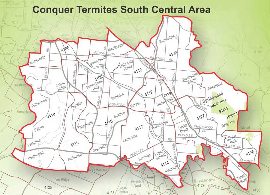Conquer Termites Brisbane South service areas